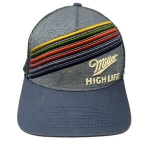 Miller High Life Snapback Trucker Hat Multicolor One Size Embroidered